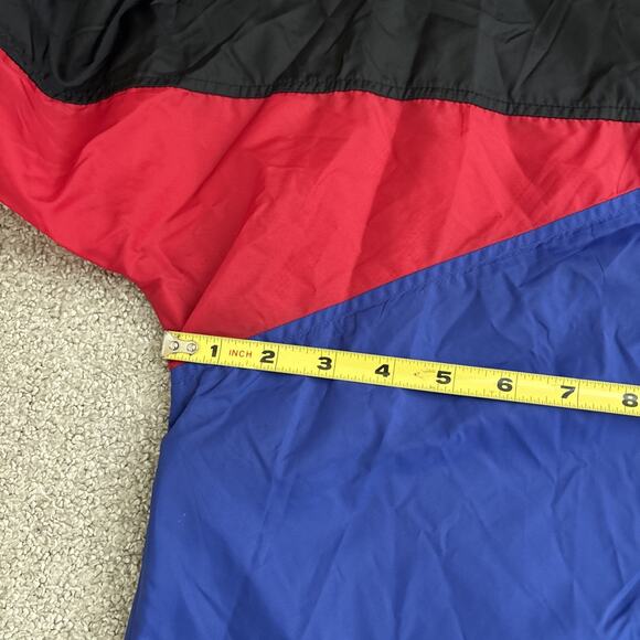 Nike Windbreaker Jacket 90s Red Blue Men Sz M Colorblock Full Zip Lightweight - Picture 4 of 13